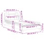Bett mit schwarzer Kunstledermatratze 100x200 cm von , Betten und Lattenroste - Ref: Foro24-3208775, Preis: 266,09 €, Rabatt: %
