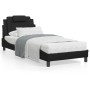 Bett mit schwarzer Kunstledermatratze 90x190 cm von , Betten und Lattenroste - Ref: Foro24-3208761, Preis: 261,28 €, Rabatt: %