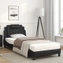 Bett mit schwarzer Kunstledermatratze 90x190 cm von , Betten und Lattenroste - Ref: Foro24-3208761, Preis: 261,28 €, Rabatt: %