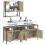Set de muebles de baño 3 pzas madera contrachapada roble Sonoma de , Muebles de baño - Ref: Foro24-3214666, Precio: 168,83 €,...