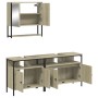 Set de muebles de baño 3 pzas madera contrachapada roble Sonoma de , Muebles de baño - Ref: Foro24-3214666, Precio: 179,42 €,...