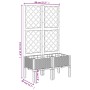 Pflanzgefäß mit weißem PP-Gitter 80x40x142 cm von , Töpfe und Pflanzgefäße - Ref: Foro24-367924, Preis: 89,39 €, Rabatt: %