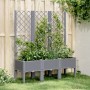 Planter with gray PP trellis 120x40x142 cm by , Pots and planters - Ref: Foro24-367926, Price: 96,30 €, Discount: %