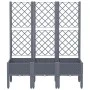 Planter with gray PP trellis 120x40x142 cm by , Pots and planters - Ref: Foro24-367926, Price: 94,86 €, Discount: %