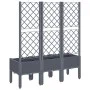 Planter with gray PP trellis 120x40x142 cm by , Pots and planters - Ref: Foro24-367926, Price: 94,86 €, Discount: %