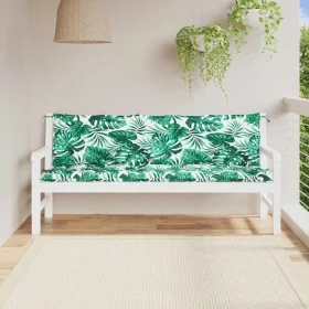 Garden bench cushions 2 pcs fabric leaf print 180x50x7 cm by , Cushions for chairs and sofas - Ref: Foro24-379098, Price: 57,...