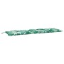 Cojines banco jardín 2 uds tela estampado de hojas 180x50x7 cm de , Cojines para sillas y sofás - Ref: Foro24-379098, Precio:...