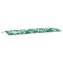 Cojines banco jardín 2 uds tela estampado de hojas 180x50x7 cm de , Cojines para sillas y sofás - Ref: Foro24-379098, Precio:...