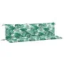 Garden bench cushions 2 pcs fabric leaf print 180x50x7 cm by , Cushions for chairs and sofas - Ref: Foro24-379098, Price: 57,...