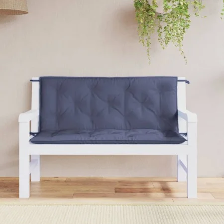 Cojines banco jardín 2 uds tela Oxford azul marino 120x50x7 cm de , Cojines para sillas y sofás - Ref: Foro24-379064, Precio:...