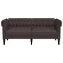 Sofá Chesterfield de 2 plazas tela marrón oscuro de , Sofás - Ref: Foro24-372550, Precio: 299,62 €, Descuento: %