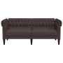 Sofá Chesterfield de 2 plazas tela marrón oscuro de , Sofás - Ref: Foro24-372550, Precio: 305,34 €, Descuento: %