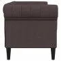 Sofá Chesterfield de 2 plazas tela marrón oscuro de , Sofás - Ref: Foro24-372550, Precio: 299,62 €, Descuento: %