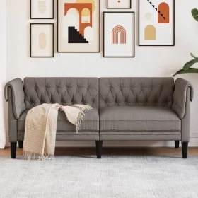 Chesterfield 2-seater sofa taupe gray fabric by , Sofas - Ref: Foro24-372552, Price: 249,99 €, Discount: %