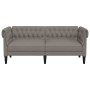 Chesterfield 2-seater sofa taupe gray fabric by , Sofas - Ref: Foro24-372552, Price: 253,77 €, Discount: %