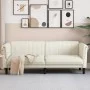 Cream velvet 3-seater sofa by , Sofas - Ref: Foro24-372592, Price: 258,66 €, Discount: %