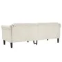 Cream velvet 3-seater sofa by , Sofas - Ref: Foro24-372592, Price: 258,66 €, Discount: %