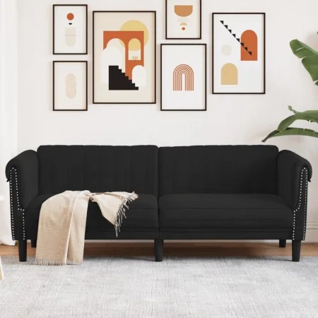 3-Sitzer-Sofa aus schwarzem Samt von , Sofas - Ref: Foro24-372590, Preis: 260,69 €, Rabatt: %