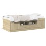 Lounger with Sonoma oak engineered wood drawers 90x200 cm by , Beds and slatted bases - Ref: Foro24-3280246, Price: 267,12 €,...