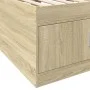 Liege mit Schubladen aus Sonoma-Eichenholzwerkstoff, 90 x 200 cm von , Betten und Lattenroste - Ref: Foro24-3280246, Preis: 2...