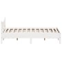 Solid white pine wood bed frame 140x190 cm by , Beds and slatted bases - Ref: Foro24-844742, Price: 126,52 €, Discount: %