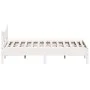 Solid white pine wood bed frame 140x190 cm by , Beds and slatted bases - Ref: Foro24-844742, Price: 125,50 €, Discount: %