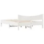 Solid white pine wood bed frame 140x190 cm by , Beds and slatted bases - Ref: Foro24-844742, Price: 125,50 €, Discount: %