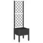 Planter with black PP trellis 40x40x142 cm by , Pots and planters - Ref: Foro24-367918, Price: 55,43 €, Discount: %