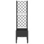 Planter with black PP trellis 40x40x142 cm by , Pots and planters - Ref: Foro24-367918, Price: 59,24 €, Discount: %