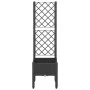 Planter with black PP trellis 40x40x142 cm by , Pots and planters - Ref: Foro24-367918, Price: 55,43 €, Discount: %
