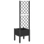 Planter with black PP trellis 40x40x142 cm by , Pots and planters - Ref: Foro24-367918, Price: 55,43 €, Discount: %