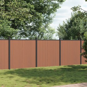 Panel de valla WPC marrón 526x186 cm