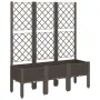 Planter with brown PP trellis 120x40x142 cm by , Pots and planters - Ref: Foro24-367930, Price: 116,26 €, Discount: %