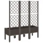 Planter with brown PP trellis 120x40x142 cm by , Pots and planters - Ref: Foro24-367930, Price: 116,26 €, Discount: %
