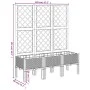 Planter with brown PP trellis 120x40x142 cm by , Pots and planters - Ref: Foro24-367930, Price: 116,26 €, Discount: %