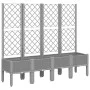 Planter with trellis PP light gray 160x40x142 cm by , Pots and planters - Ref: Foro24-367932, Price: 127,26 €, Discount: %