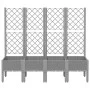 Planter with trellis PP light gray 160x40x142 cm by , Pots and planters - Ref: Foro24-367932, Price: 127,26 €, Discount: %