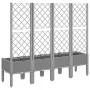 Planter with trellis PP light gray 160x40x142 cm by , Pots and planters - Ref: Foro24-367932, Price: 127,26 €, Discount: %