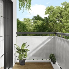 Pantalla de balcón 100% poliéster Oxford gris claro 90x300 cm