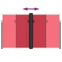 Red retractable side awning 200x600 cm by , Umbrellas - Ref: Foro24-4004657, Price: 137,70 €, Discount: %
