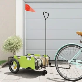 Bicycle trailer iron and green Oxford cloth by , Bicycle trailers - Ref: Foro24-94186, Price: 77,86 €, Discount: %