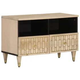 Mueble de TV madera maciza de mango 70x33x46 cm de , Muebles TV - Ref: Foro24-358249, Precio: 59,46 €, Descuento: %