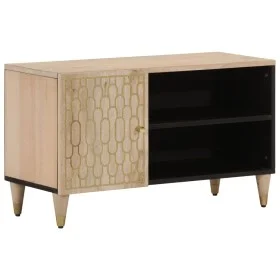 Solid mango wood TV cabinet 80x31x46 cm by , TV Furniture - Ref: Foro24-358263, Price: 51,04 €, Discount: %