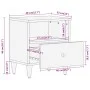 Solid mango wood bedside table 40x33x46 cm by , Nightstands - Ref: Foro24-358254, Price: 39,64 €, Discount: %