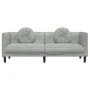 3-seater light gray velvet sofa with cushions by , Sofas - Ref: Foro24-372642, Price: 236,34 €, Discount: %