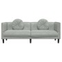 3-Sitzer-Sofa aus hellgrauem Samt mit Kissen von , Sofas - Ref: Foro24-372642, Preis: 240,23 €, Rabatt: %