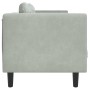 3-Sitzer-Sofa aus hellgrauem Samt mit Kissen von , Sofas - Ref: Foro24-372642, Preis: 240,23 €, Rabatt: %