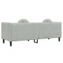 3-seater light gray velvet sofa with cushions by , Sofas - Ref: Foro24-372642, Price: 236,34 €, Discount: %