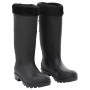 Wellies with removable socks black number 38 PVC by , Waders for hunting and fishing - Ref: Foro24-137596, Price: 32,08 €, Di...