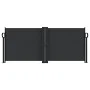 Black retractable side awning 100x600 cm by , Umbrellas - Ref: Foro24-4004579, Price: 111,03 €, Discount: %